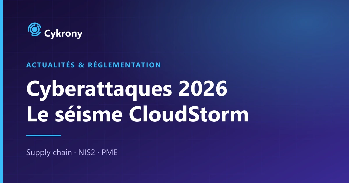 Cyberattaques 2026 : Le séisme CloudStorm et le réveil brutal des PME face à NIS2